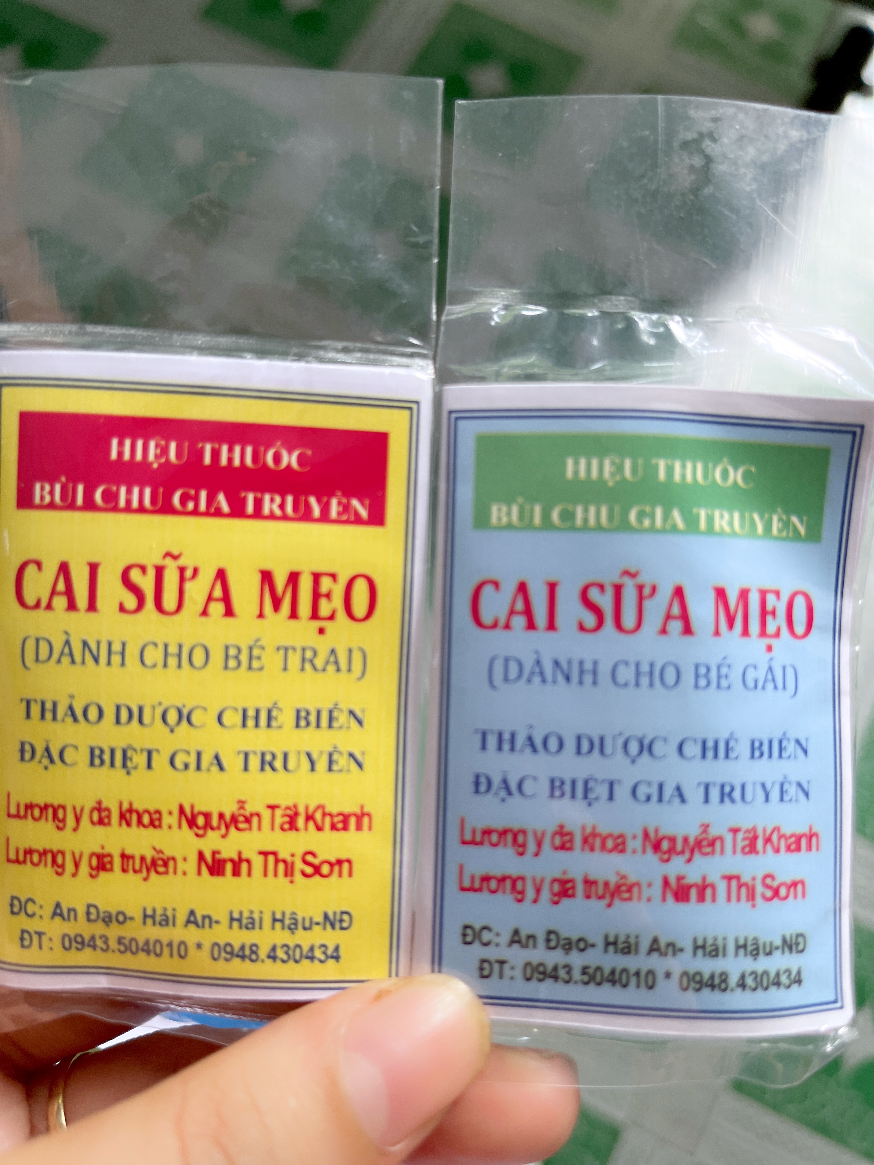 Thuoc Cai sữa cho bé