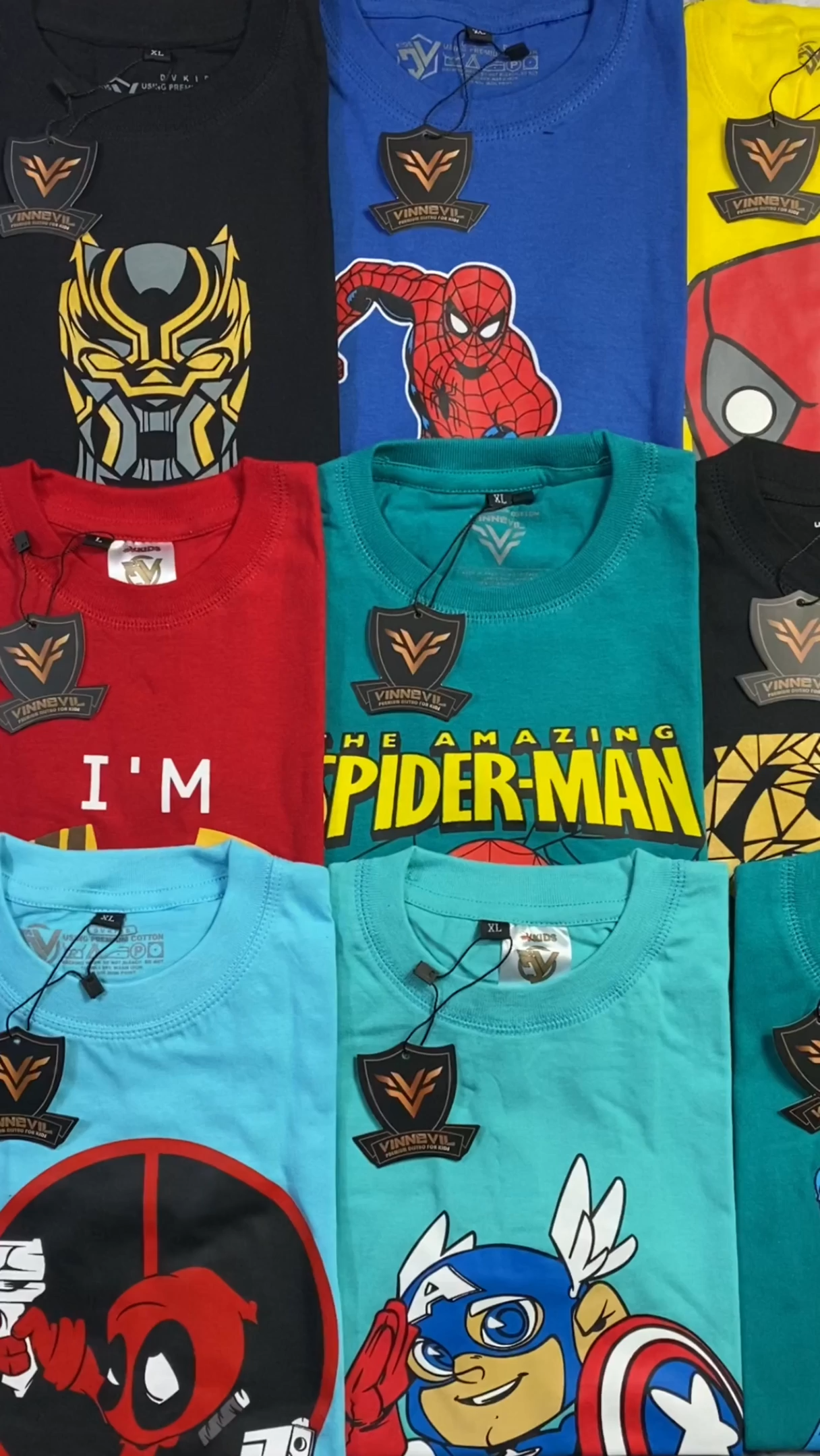 Kaos Anak Super Hero Vinnevil Untuk Anak Usia 1 Sampai 12 Tahun Best Quality Worth To Buy