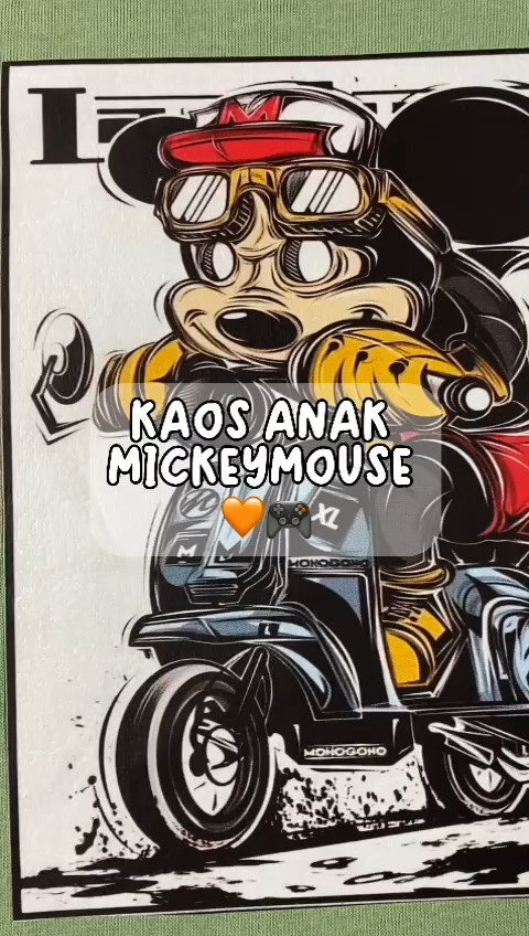 Baju Anak Atasan Kaos Anak Mickey Mouse Motor Super Keren Best Quality