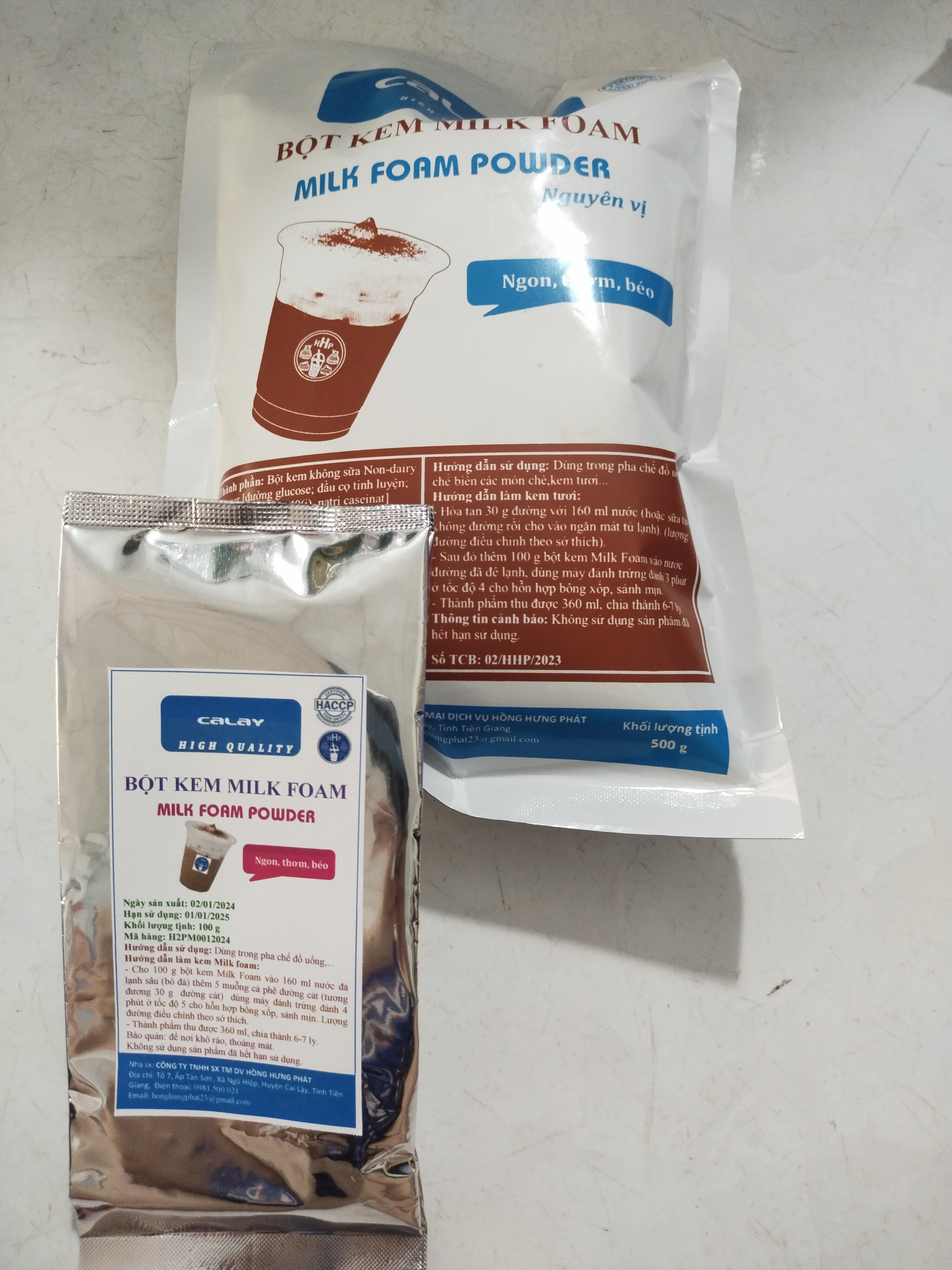 Bột kem muối Milk Foam 500g + bột kem Milk Foam phô mai 100g