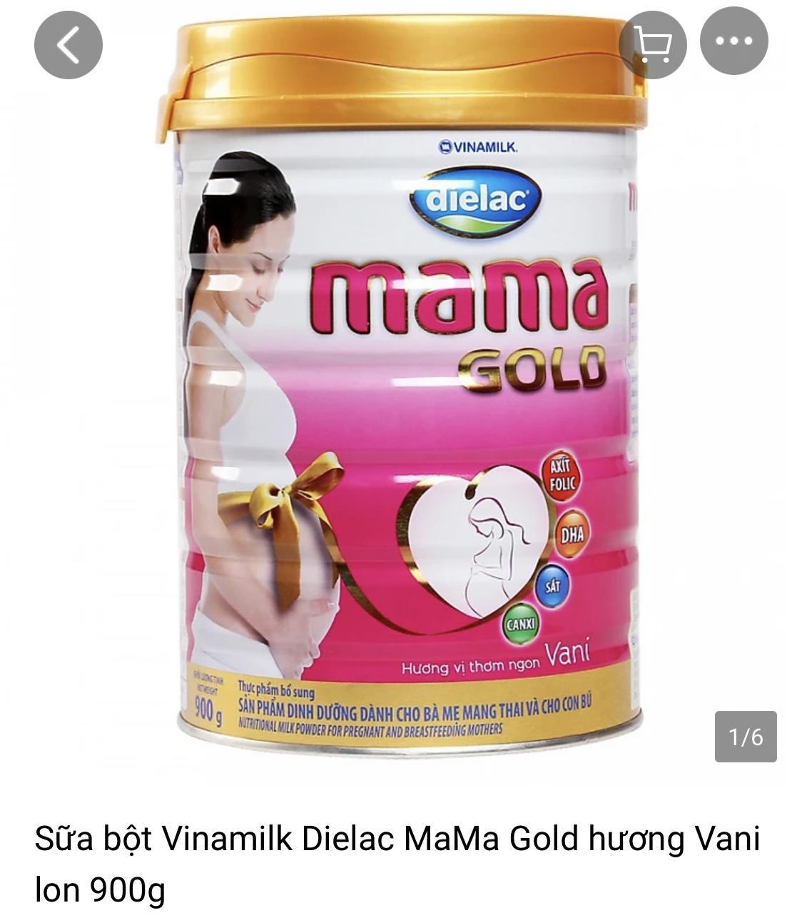 Sữa bột Vinamilk Mama Gold hương Vani lon 900g