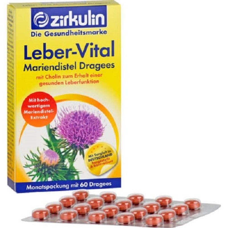 Viên uống bổ gan Zirkulin Leber Vital(Hộp 60 viên) nhập khẩu