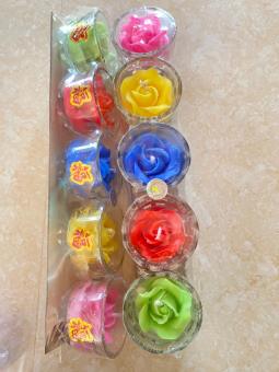 Nến ( đèn cầy ) ly sáp bơ ngũ sắc