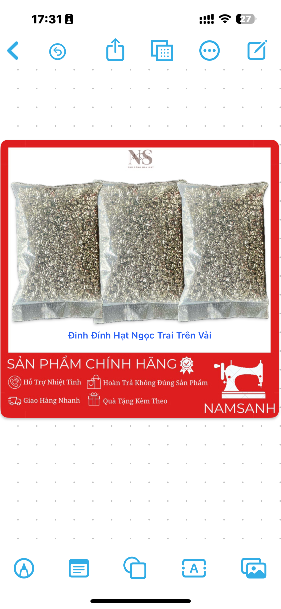 Đinh đóng hạt nhựa Ngọc trai