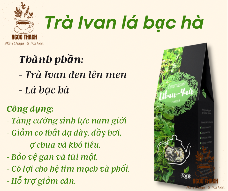 Trà thảo mộc giảm cân nhập khẩu từ Nga, vị bạc hà