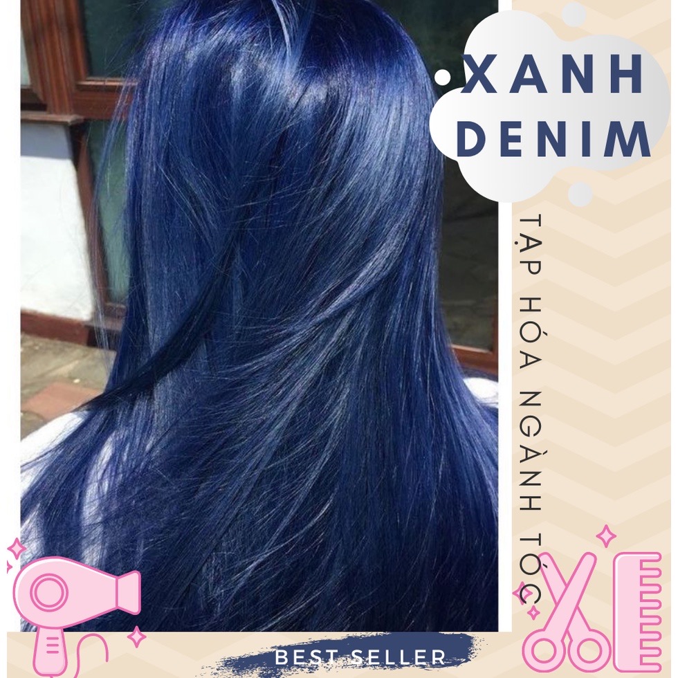Thuốc nhuộm tóc hàn quốc Xanh DENIM tặng kèm oxy và gang tay