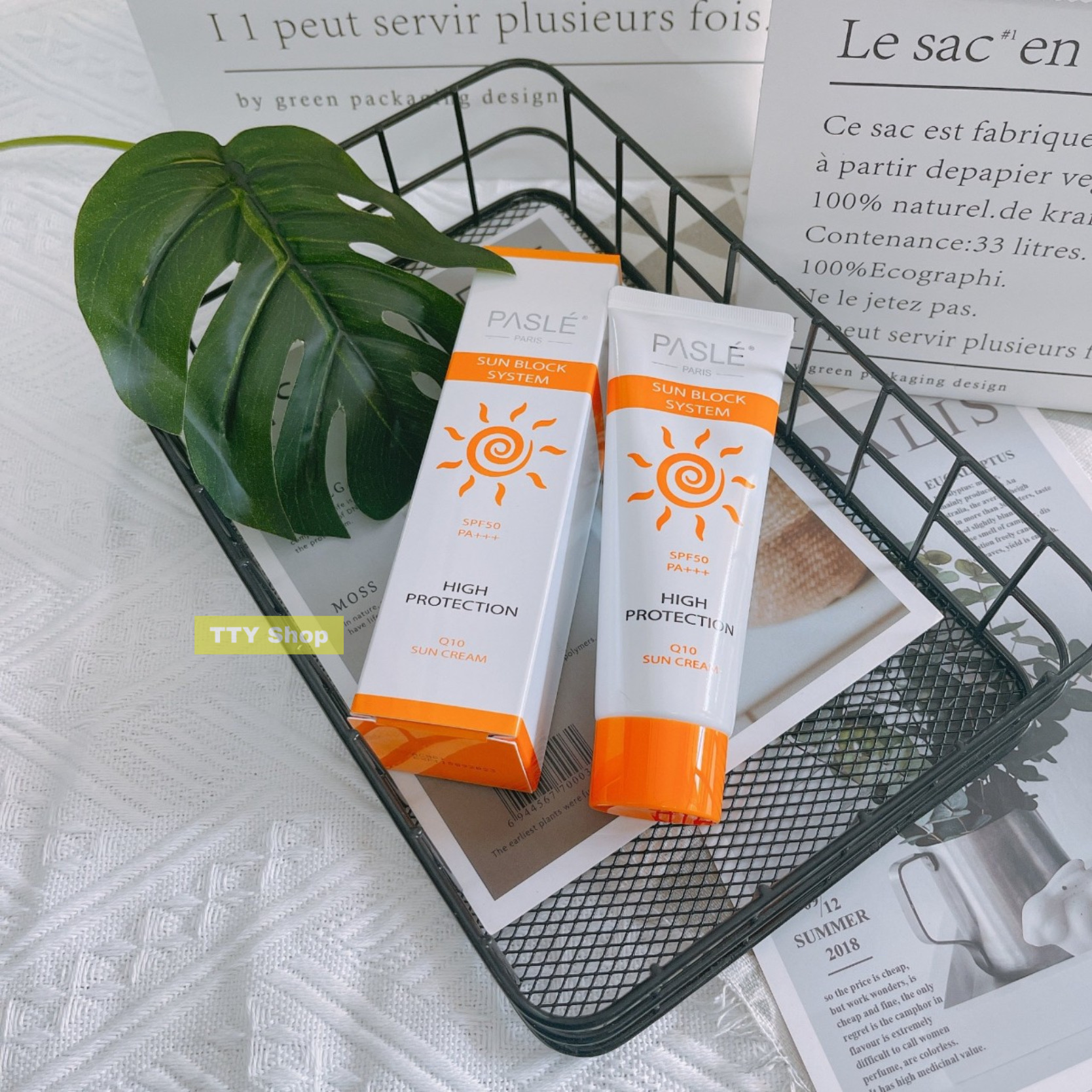 Kem chống nắng nâng tone da pasle q10 sun cream spf50 pa+++