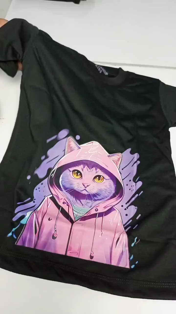 MONSTAHOP KIDS ( Kaos Anak ) Kaos Anak Laki-Laki Perempuan Motif KUCING PINK BAWAH Bahan 24s