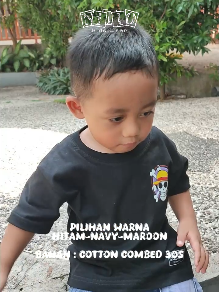 Kaos Baju distro Anak Usia 1-12 Tahun Unisex Series Anime one Piece 2 Sablon Depan Belakang Cotton Combed 30s