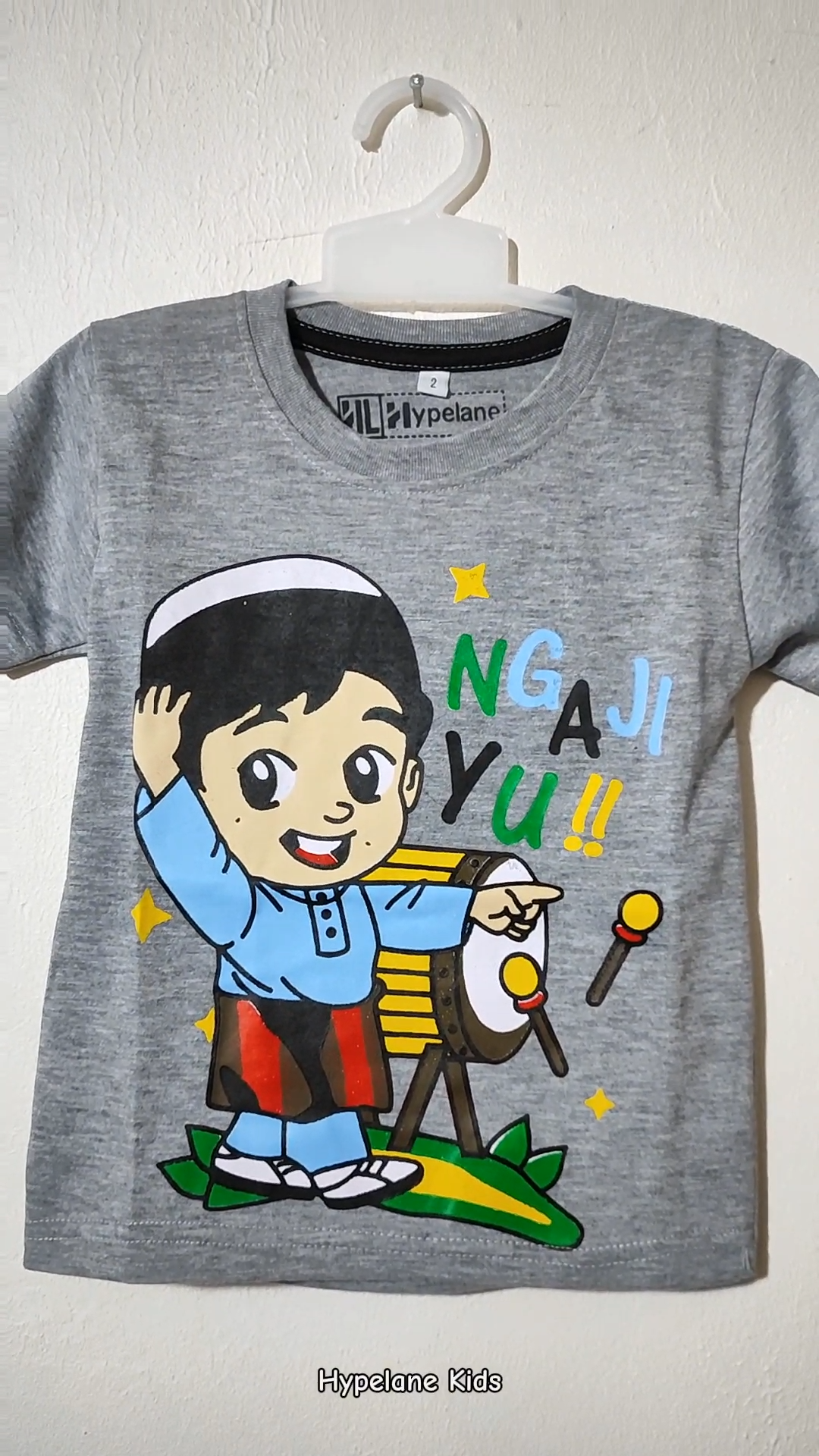 Baju Kaos Harian Muslim Anak Laki Laki Distro Karakter Cowok Ngaji Lucu Import Usia 1 - 10 Tahun
