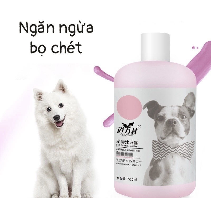 Sữa tắm cho chó trị ve rận bọ chét Dorrikey 510ml Sữa tắm chó mèo