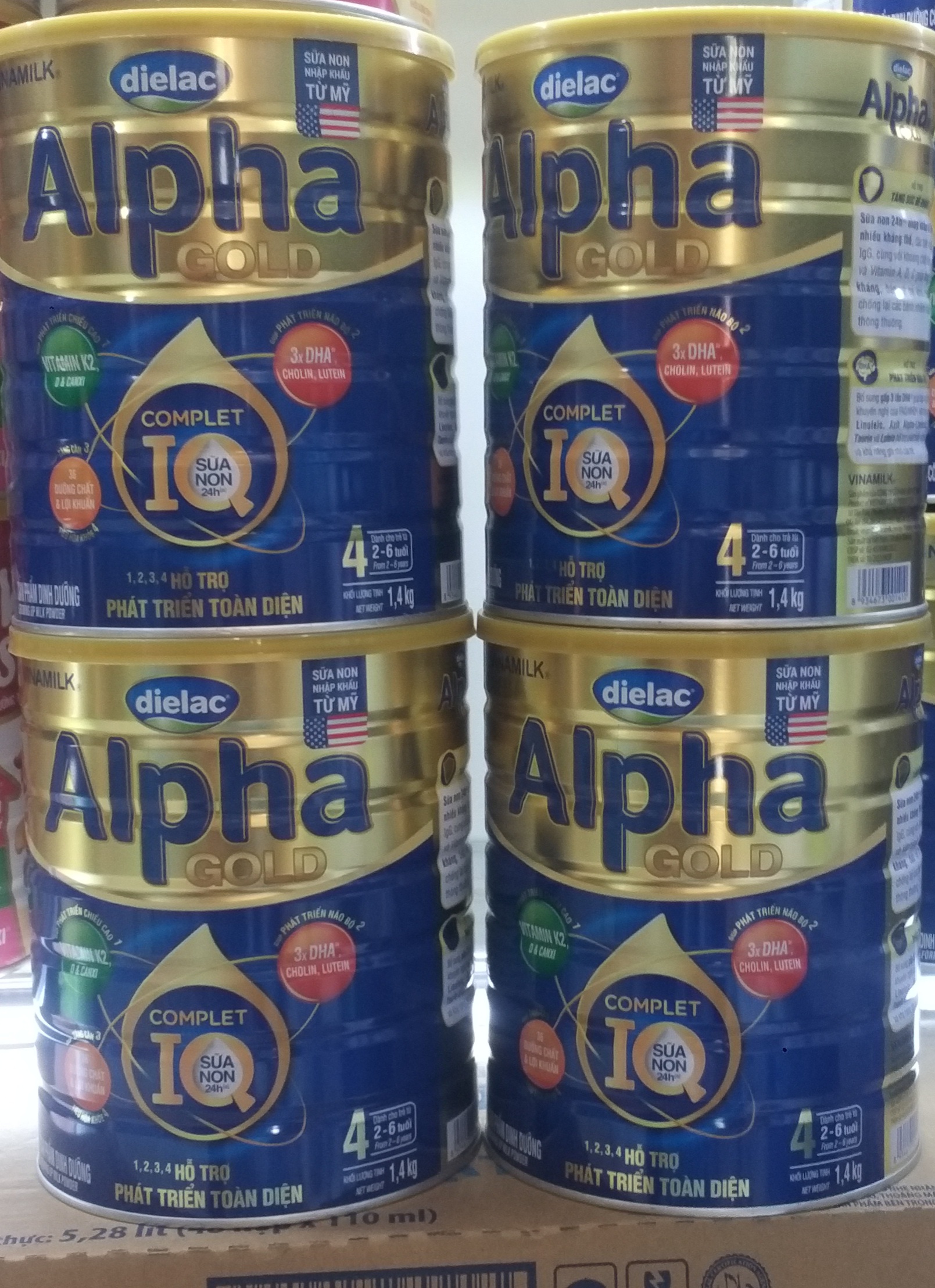 Sữa bột Alpha gold 4 ,1,4kg  mẫu mới
