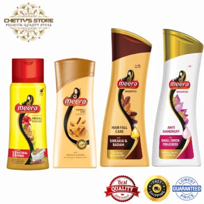 Meera Anti Dandruff Shampoo 180ml / Shikakai & Badam 100ml / Herbal Hair Wash 120g