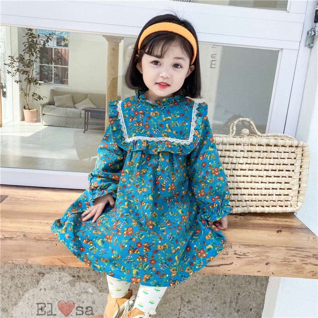Váy dạ dài tay Quảng Châu phong cách Vintage XHN354
