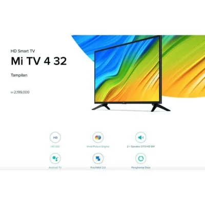 XIAOMI Mi TV 4 Android Smart LED TV [32 Inch] Resmi
