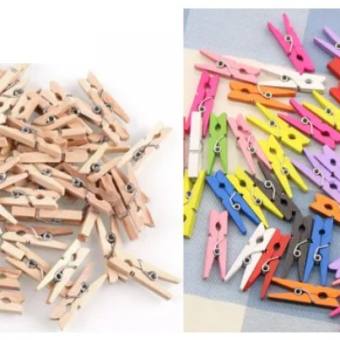 Combo 50 kẹp gỗ trang trí treo ảnh tiện dụng (không kèm dây thừng)