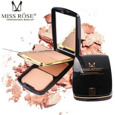 MISS ROSE 3in1 COMPACT POWDER AND FOUNDATION CREAM