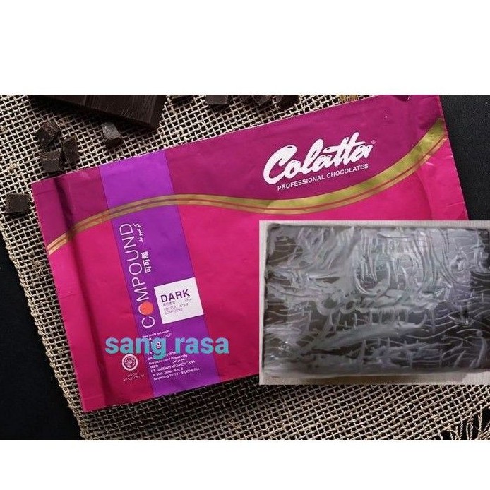 dark coklat blok colatta 500 gr coklat compound. coklat blok