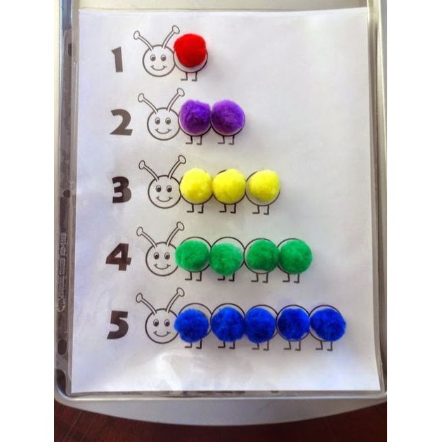 100 hạt pompom nhiều kích thước,màu sắc