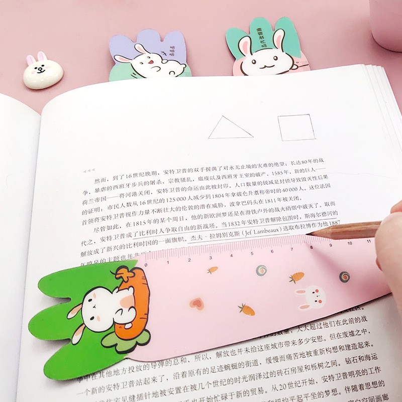 Z0639 Thước dẻo củ cải cà rốt nhiều mẫu dễ thương dụng cụ học tập ngộ nghĩnh Bukao