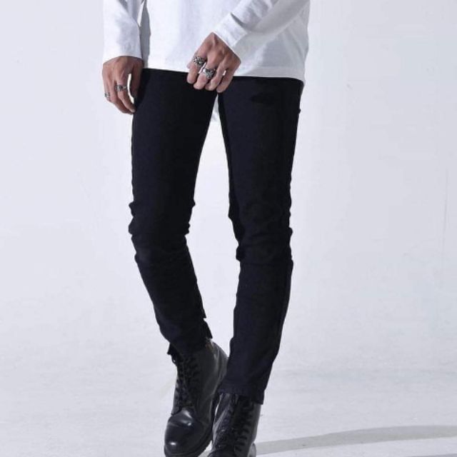 Quần basic jean skinny fit màu đen cho nam