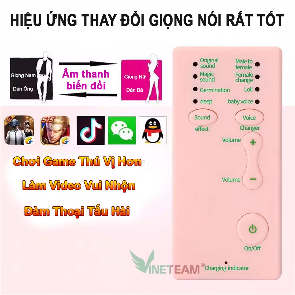 Thiết bị thay đổi giọng nói M1 với 7 kiểu khác nhau dành cho điện thoại/máy tính/laptop/máy tính bảng