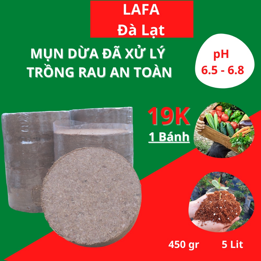 Đất nén hữu cơ trồng cây LAFA CP6 bổ sung phân bón vi sinh sử dụng trồng rau sạch