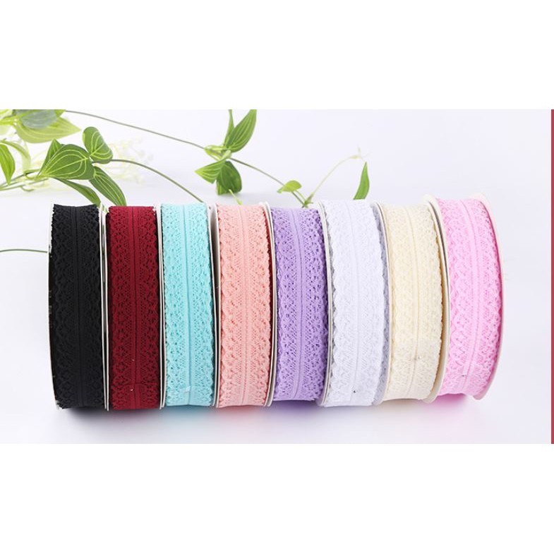 Ruy băng ren viền hàn bản rộng 3cm cuộn dài 45m