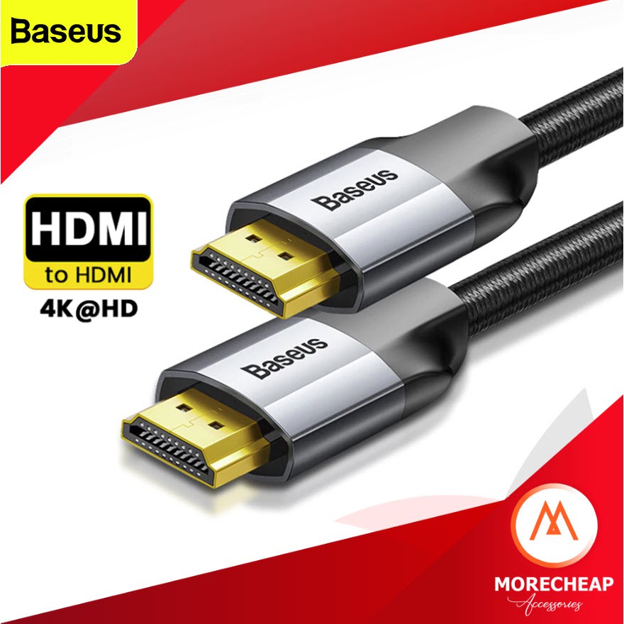 🔥ถูก/แท้🔥Baseus สายถัก HDMI2.0 รองรับ 4k60Hz For UHD FHD 3D Xbox PS3 PS4 TV สาย HDMI