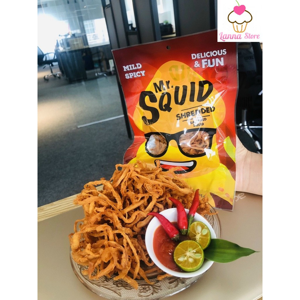 Khô Mực Xé Sợi Mr. Squid tẩm vị gói to 65gr - Thái Lan