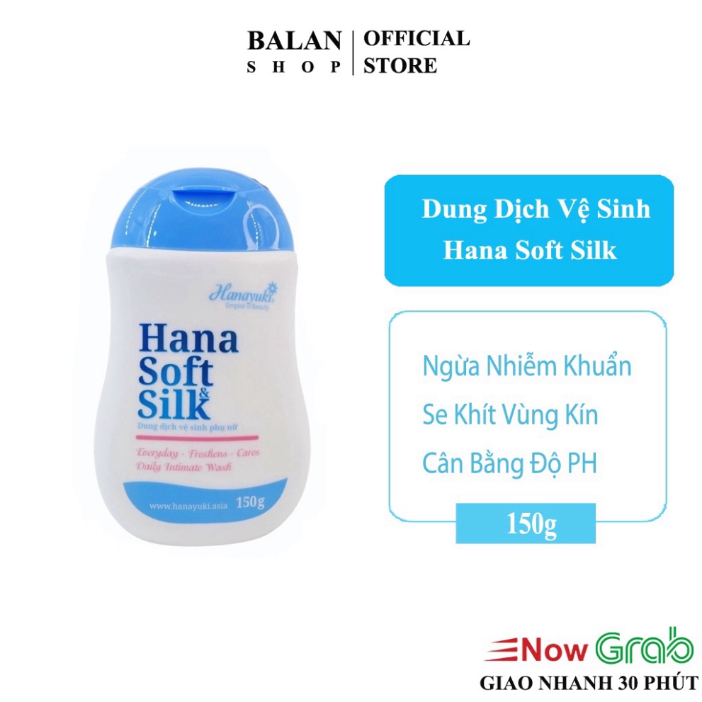 Dung Dịch Vệ Sinh Phụ Nữ Hana Soft Silk Hỗ Trợ Se Khít Vùng Kín, Sạch Thơm Khử Mùi Giảm Ngứa - Hàng Chính Hãng