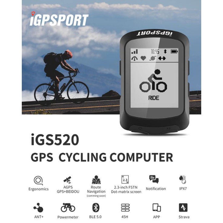 iGPSPORT รุ่น IGS520 ไมล์จักรยาน ประกัน 0 ไทยเคลมที่ไทย เก็บปลายทางได้