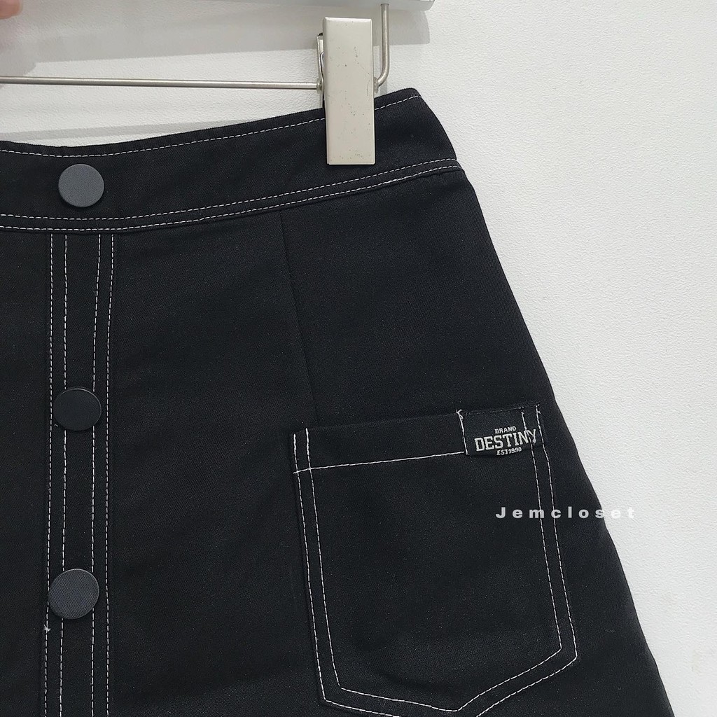 Chân váy viền chữ a seom-đen-3333