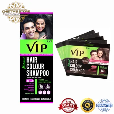 VIP Natural Hair Color Shampoo 5in1 180ml - Black & Brown