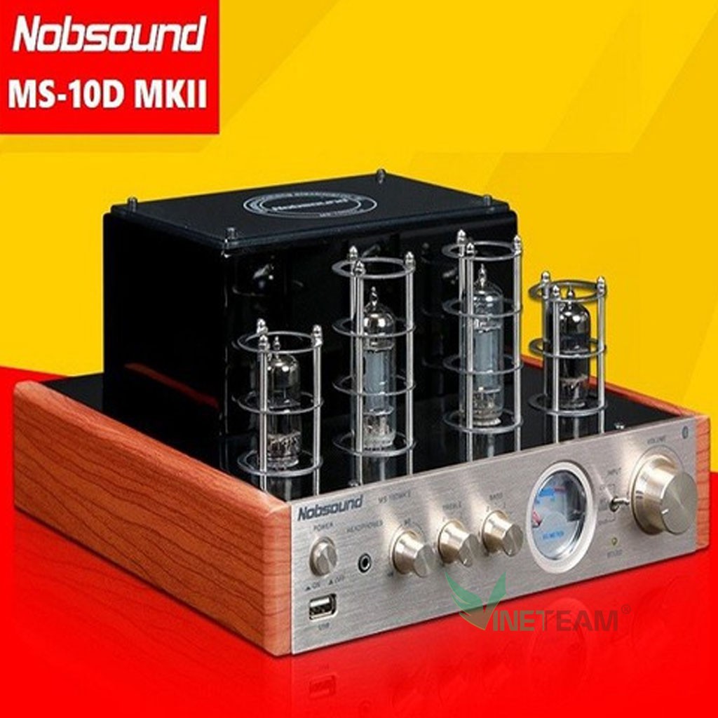 Ampli đèn Nobsound MS10D MKII có Bluetooth - Input cổng quang Optical - Coaxial và Sub - JAout CK TẶNG CÁP AV
