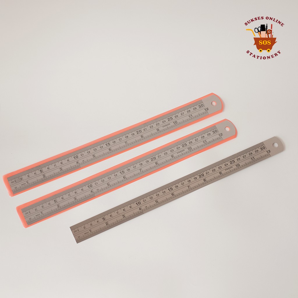 SOS Penggaris Besi MICROTOP 30 cm / Penggaris Besi / Ruler