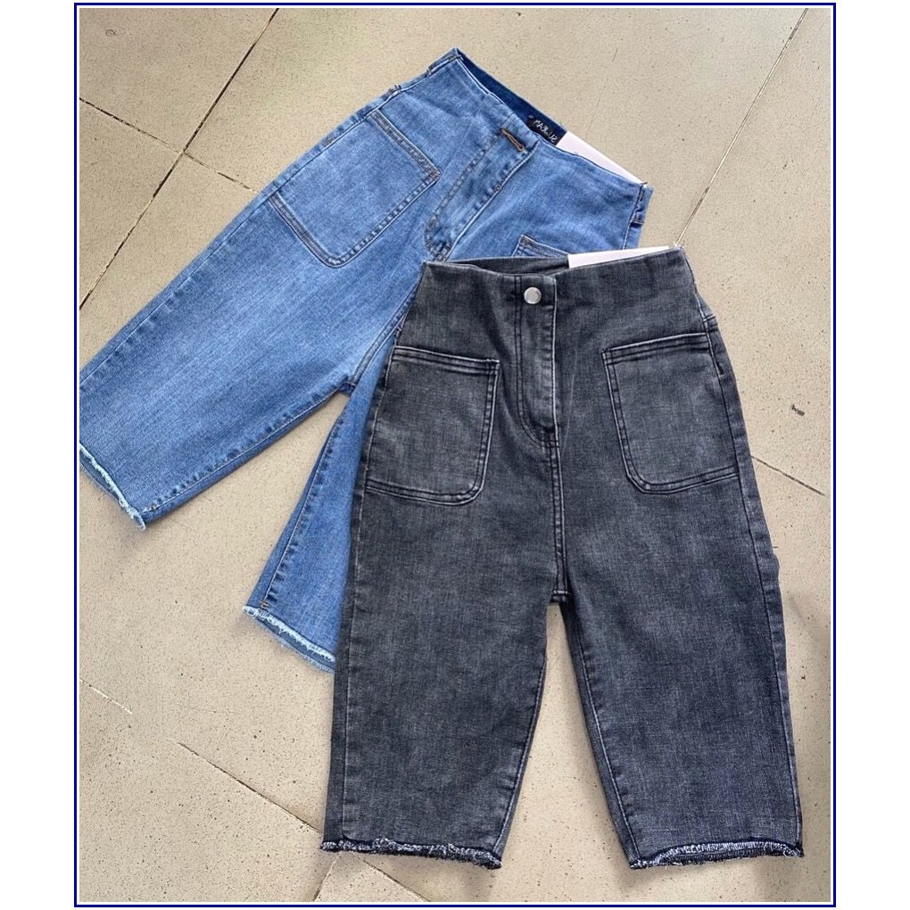 Quần jean NGỐ LỬNG 2 CÚC - 2 TÚI BẦU mẫu siêu hot - jean giãn NSHOP317