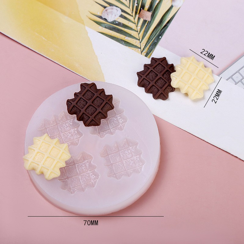 Khuôn Silicon Bánh Xốp Vuông Bé Làm Nến Thơm, Handmade, Thủ Công