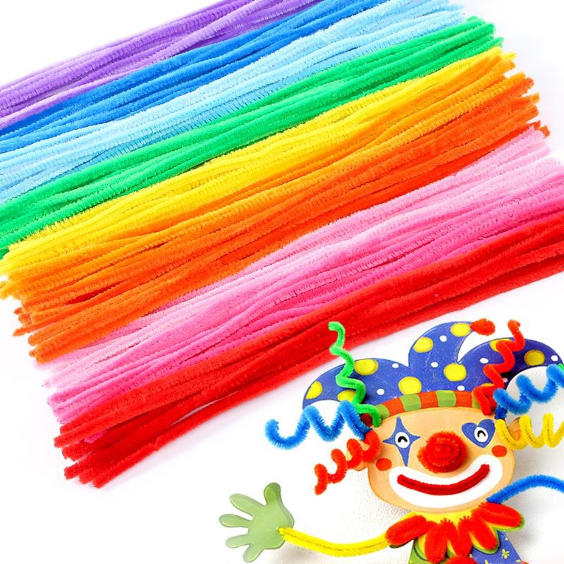 Bó 90 cây kẽm xù nhung dài 30cm, kẽm xù nhung trang trí