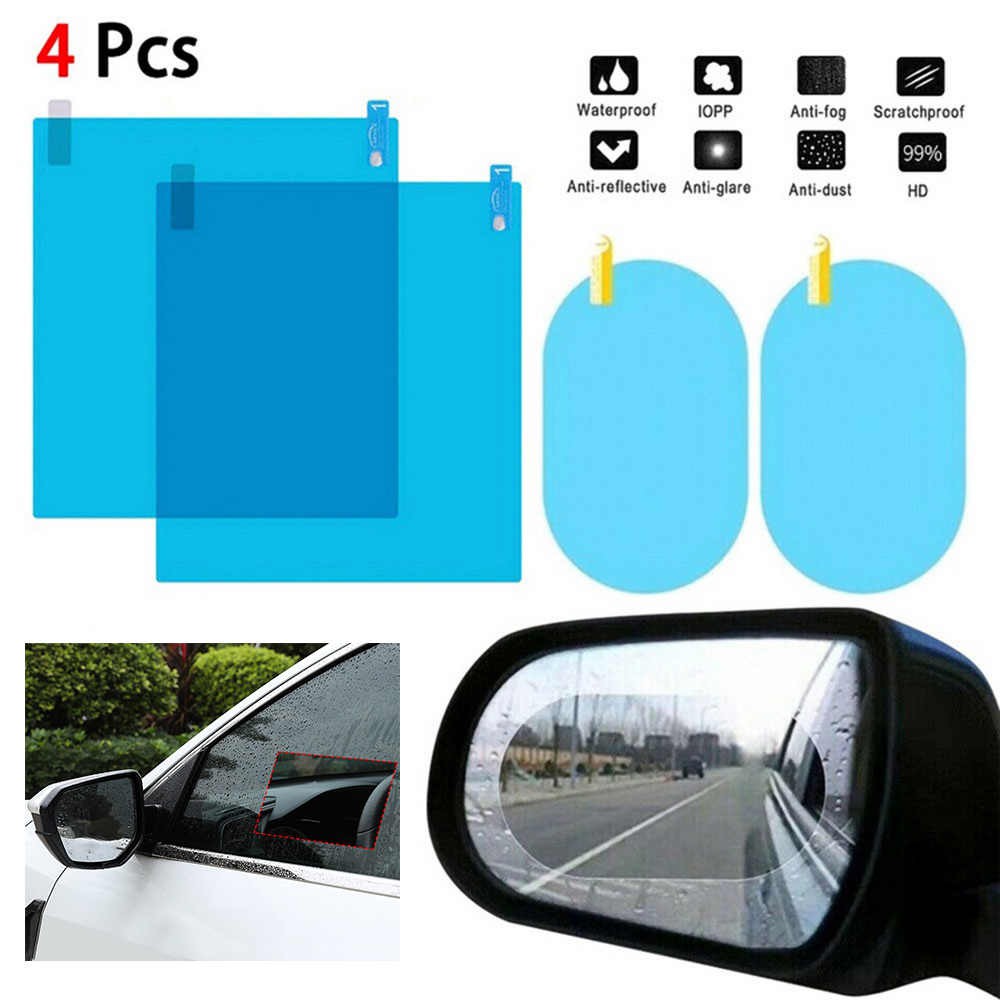 Rain Proof Film Rear View Side Mirror Rain Repellant Sticker Anti Glare Anti Fog Waterproof Film
