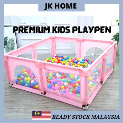 JK HOME Premium Kids Playpen Baby Fence Playground Kids Extra Protection Baby Playpen Safety Guard Rail