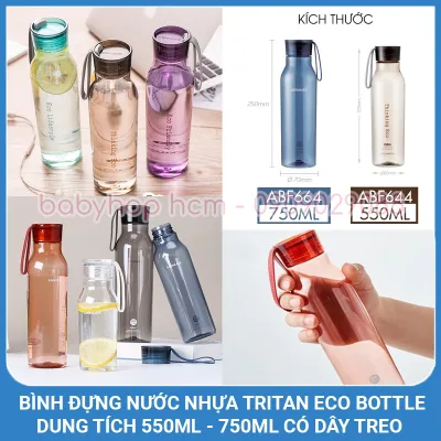 [HCM]Bình Nước Nhựa Tritan Lock&Lock Eco Bottle ABF664 [750ML] ABF644 [550ML] Có Dây Treo