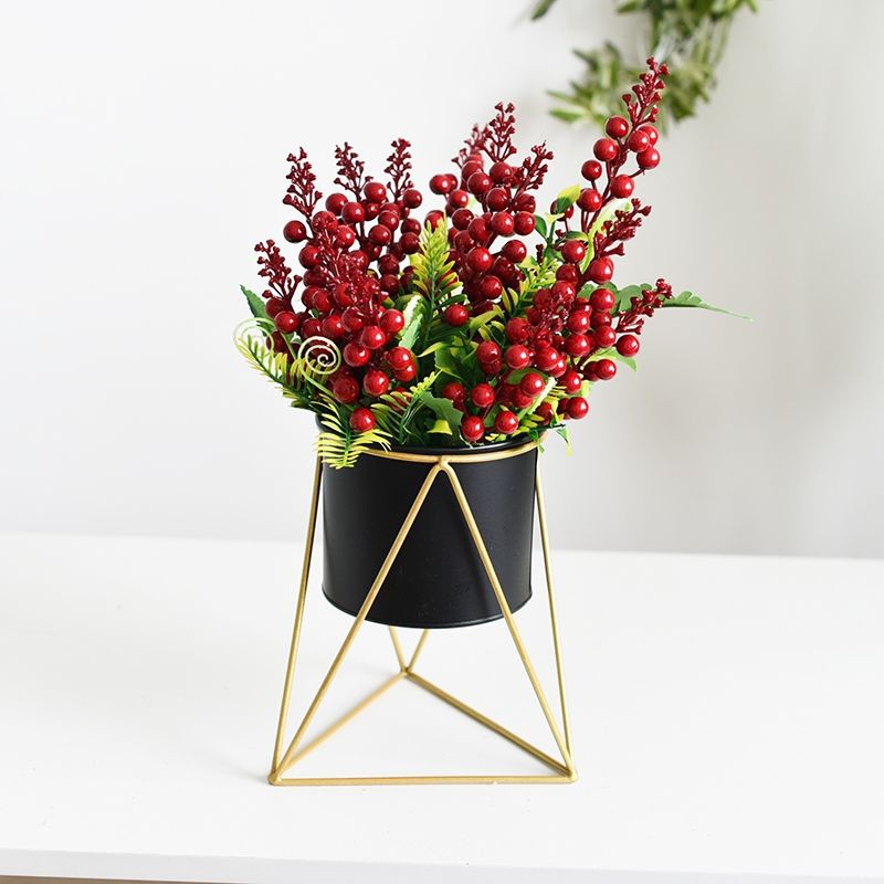 Cành điểm quả đào đông, quả cherry đại 7 nhánh, điểm cụm đào đông