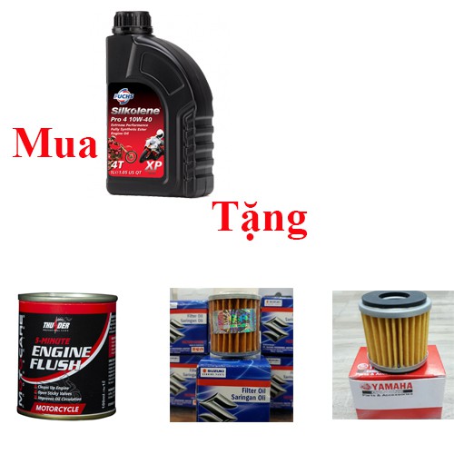 Dầu Nhớt Fuchs Silkolene pro4 10w40 1L Tặng lọc nhớt súc động cơ
