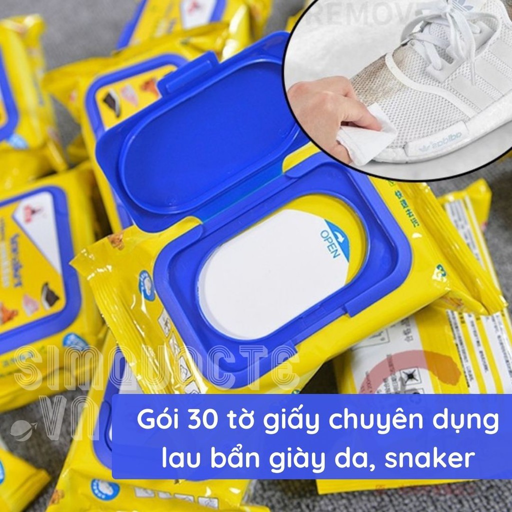 Khăn giấy lau giày sneaker giày da siêu tiện lợi