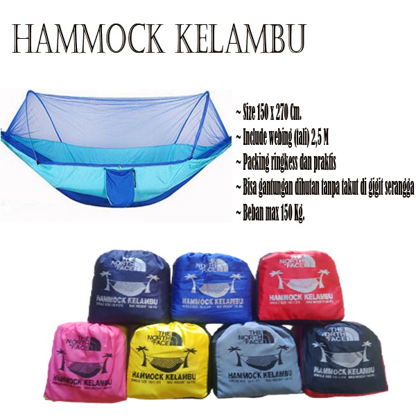 [COD] Hammock kelambu - ayunan camping - hamock ayunan anti serangga hamok yg ada penutup - kantong tidur gantung - kantong tidur camping