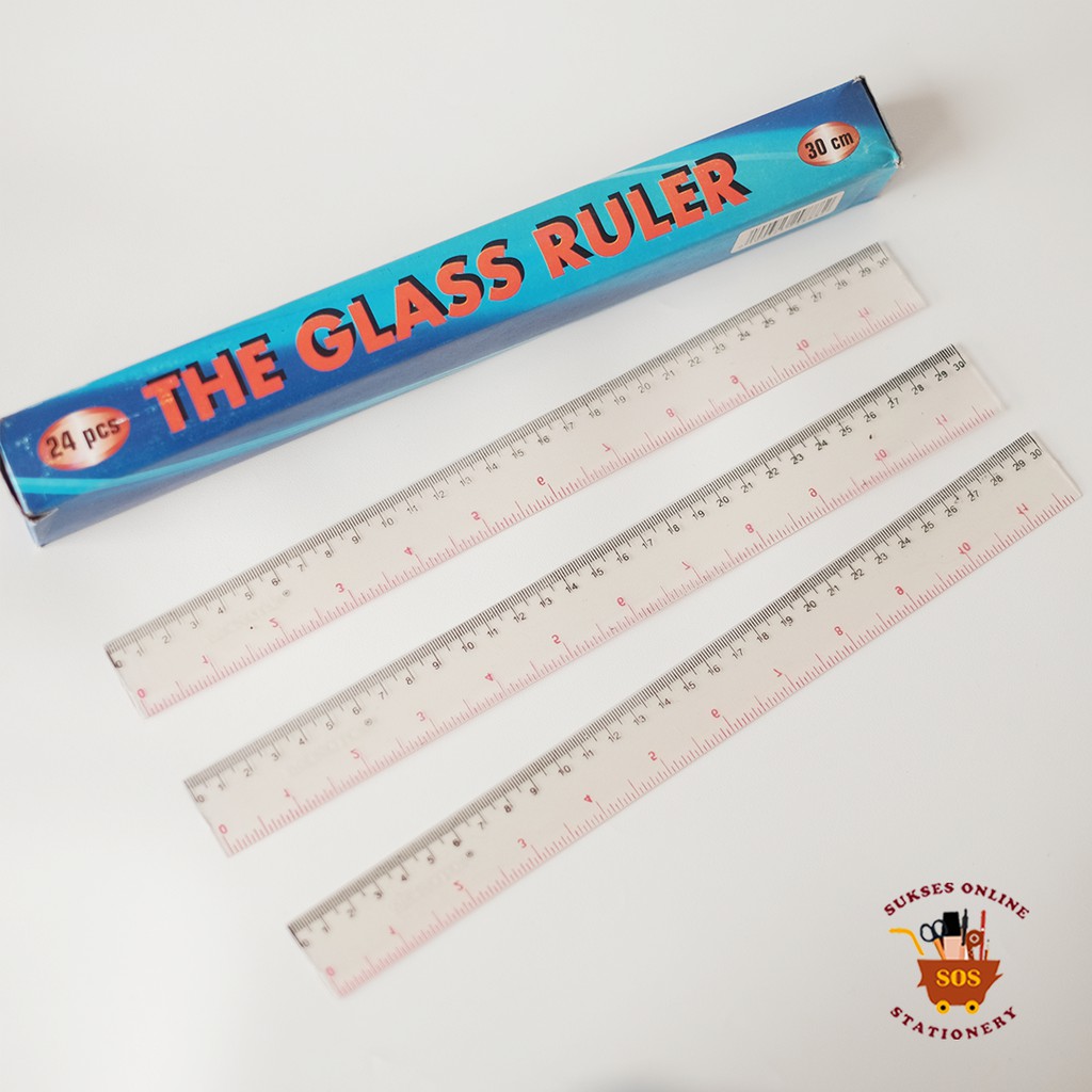 SOS Penggaris MICROTOP 30 cm MT-0730 / Penggaris Plastik / Ruler (12 pcs)