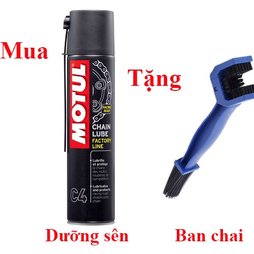 [HCM]Combo Dưỡng Sên Motul C4 Kèm Bàn Chải 400ml
