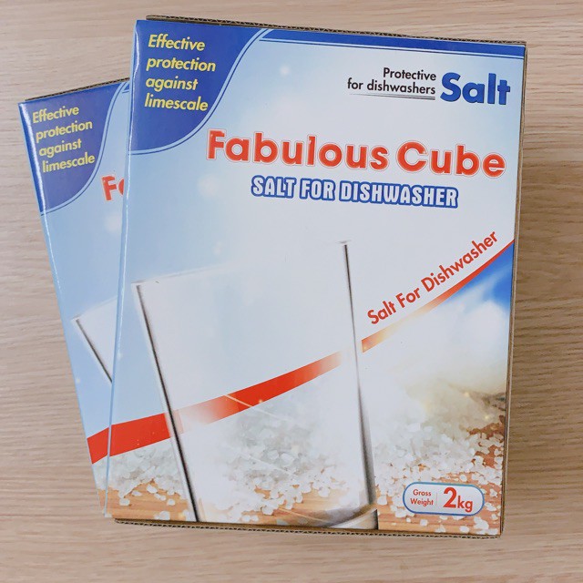 Muối làm mềm nước hộp 2kg chuyên dụng cho máy rửa bát