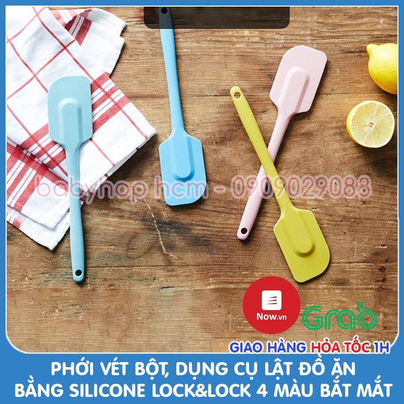 Phới vét bột silicone Lock&Lock dụng cụ lật đồ ăn chịu nhiệt chuyên dụng CKT223